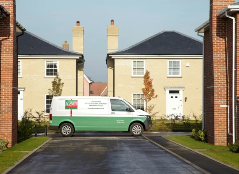 Agency van on site