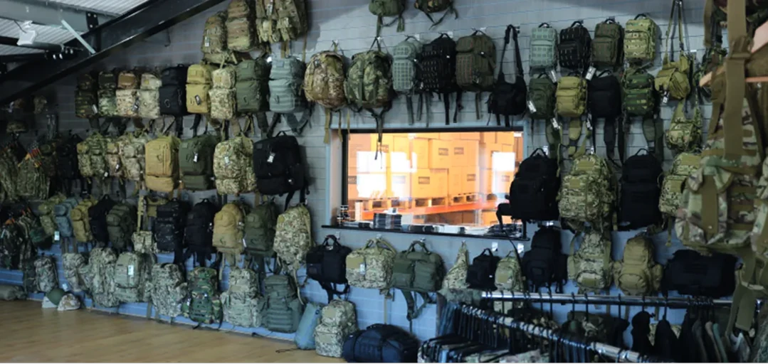 Selection of Kombat UK military and outdoor equipment.