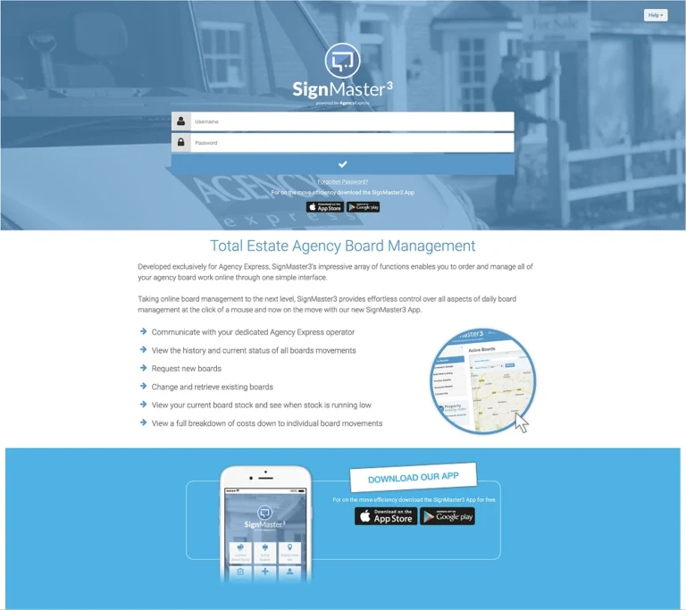 SignMaster website screenshot - mobile view