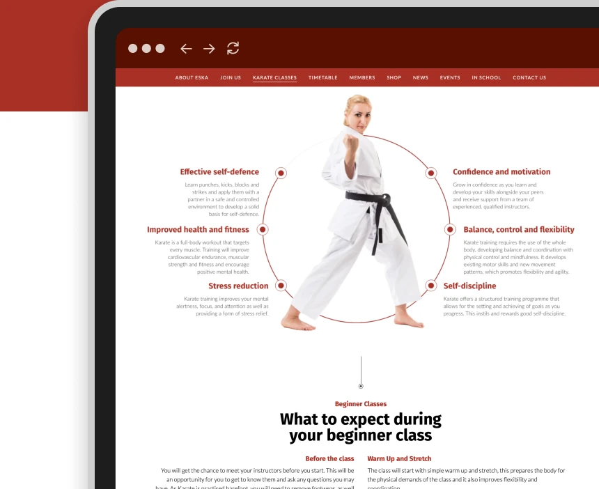 Eska Website Design Screenshot