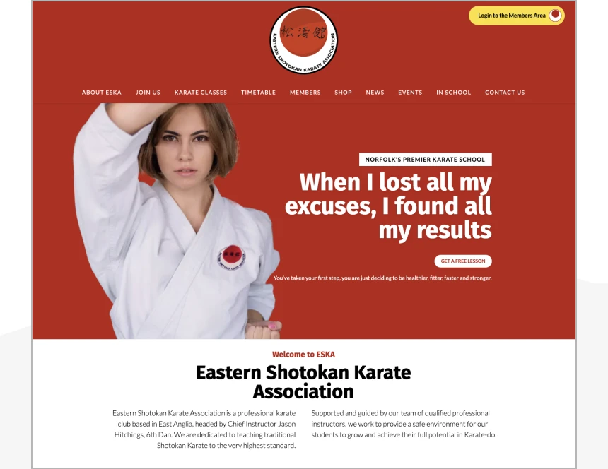 ESKA Website Screenshot Mobile