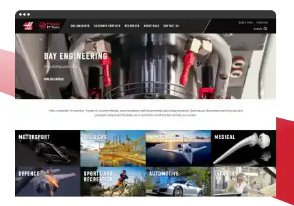 Haas Website Screenshot