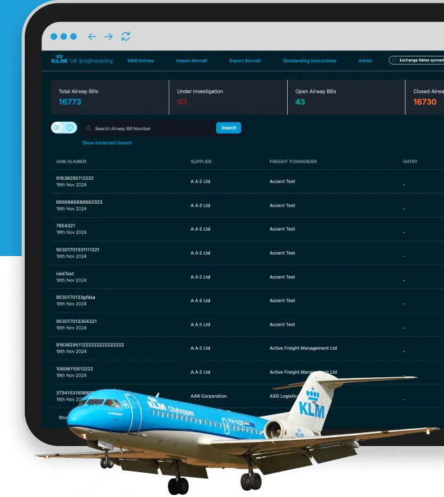 KLM Engineering UK website shown on a mobile screen.