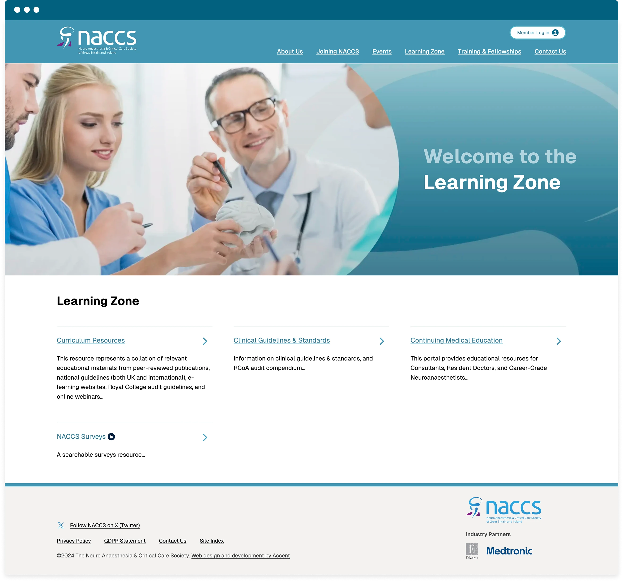 NACCS website screenshot
