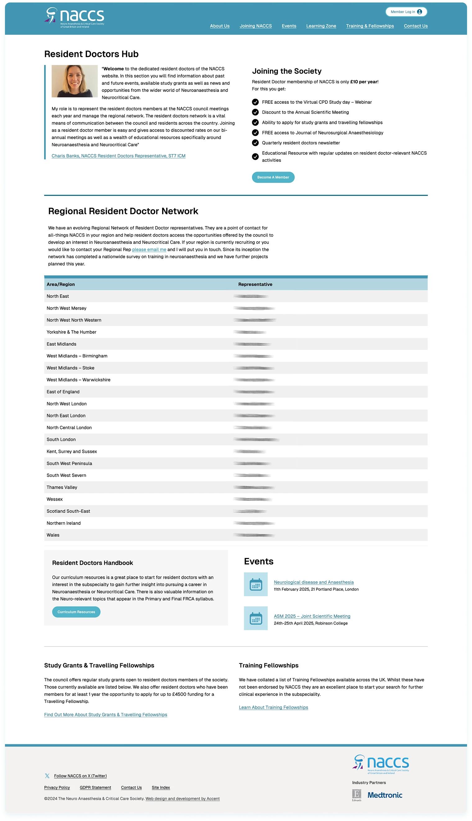 NACCS website screenshot