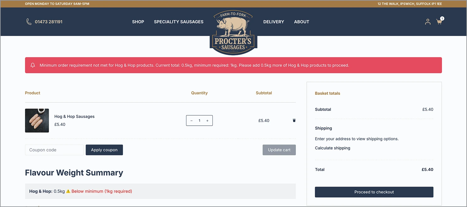Procter&rsquo;s website screenshot on desktop