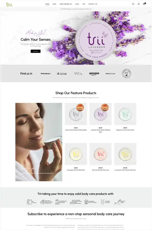 Trii Website Screenshot Mobile