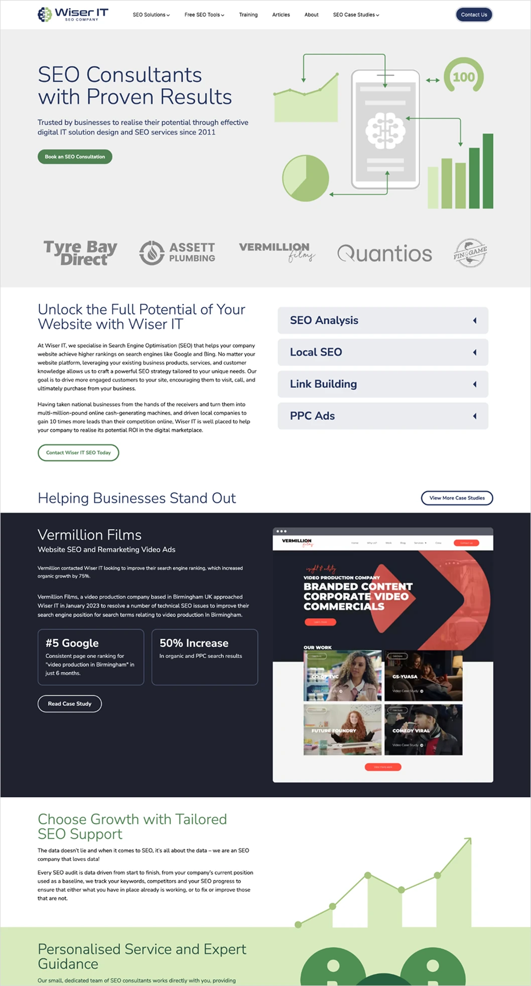 Wiser IT Website Screenshot